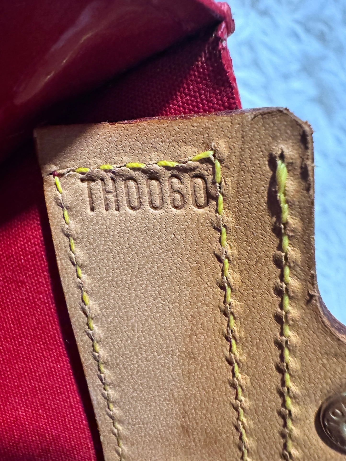 Louis Vuitton Monogram Red Vernis Stanton Vertical Handbag