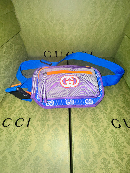 Gucci Interlock GG Monogram Belt Bag - Blue