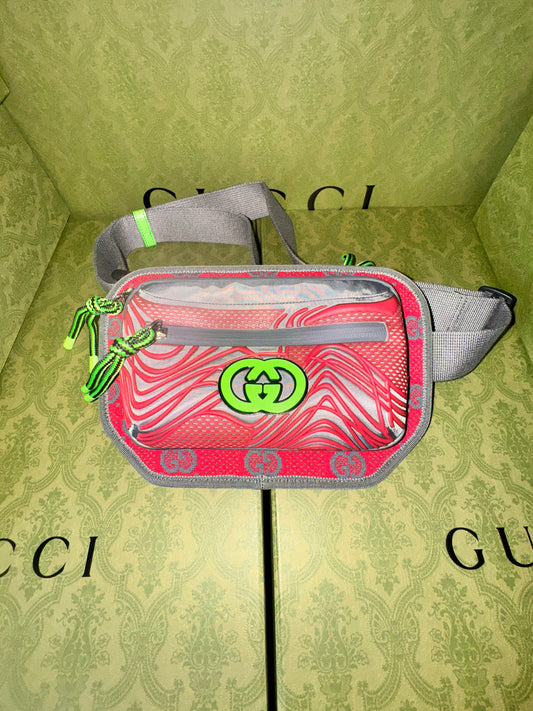 Gucci Interlock GG Monogram Belt Bag - Red
