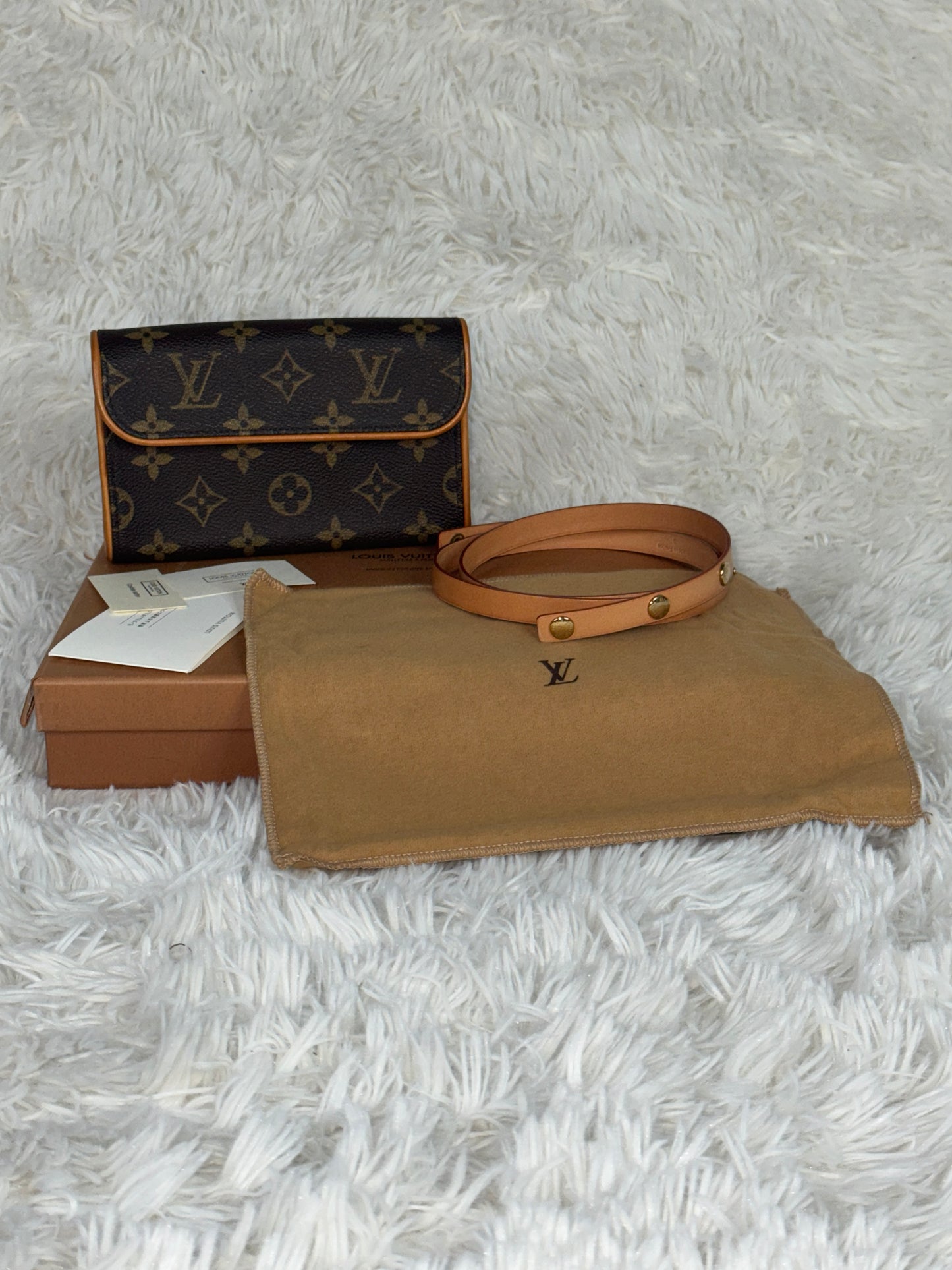 Louis Vuitton Brown Monogram Pochette Florentine belt bag