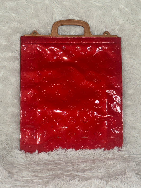 Louis Vuitton Monogram Red Vernis Stanton Vertical Handbag